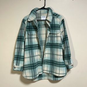 Old Navy Blue and Green Shacket